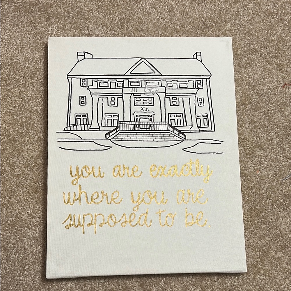 Canvas Art with Inspirational Quote chi omega